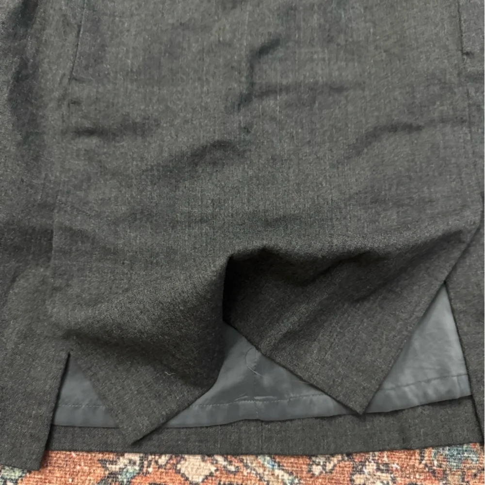 Talbots Women’s Wool size 0 vintage Charcoal grey knee length Pencil Skirt - Picture 4 of 5
